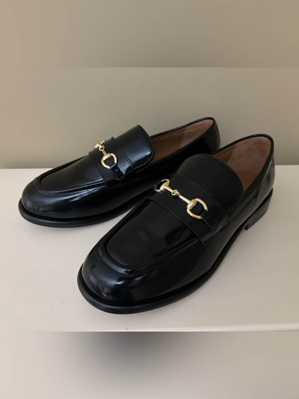 Thursday Boot Co. Dress Penny Black Loafer Gold Bit Detail